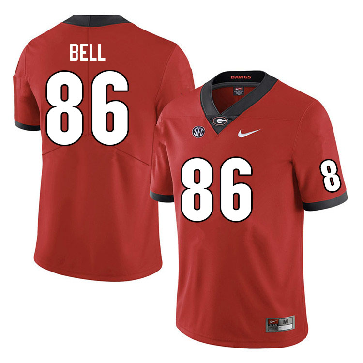 Men #86 Dillon Bell Georgia Bulldogs College Football Jerseys Sale-Red